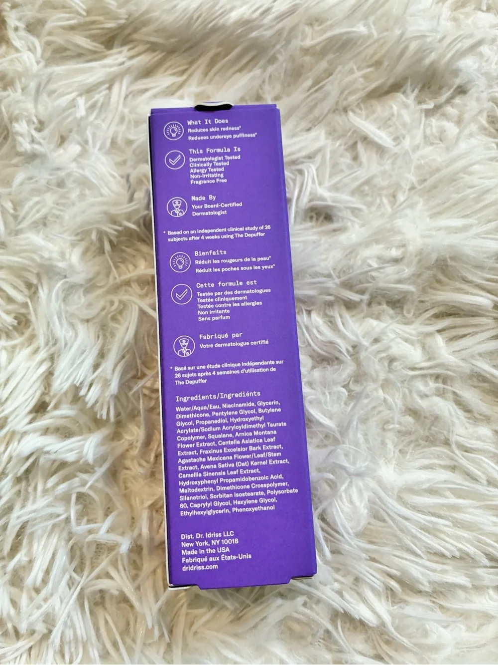 NEW Dr. Idriss The Depuffer Roll-On Serum Redness Reducing 40ml